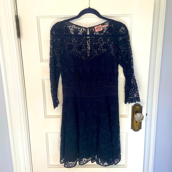 Juicy Couture Navy Lace Dress - Picture 2 of 8